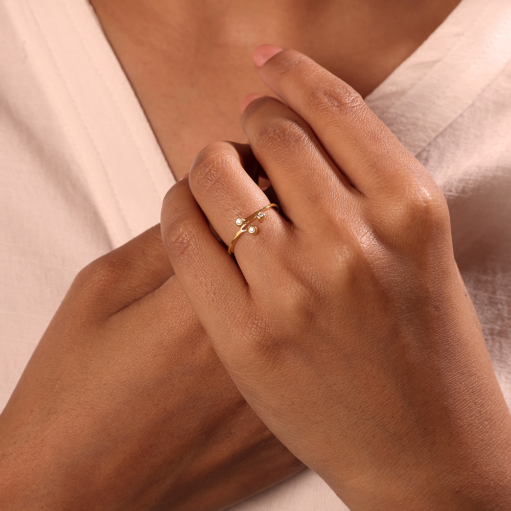 Cosmic Splendour 14KT Gold & Diamond Ring,,hi-res image number null
