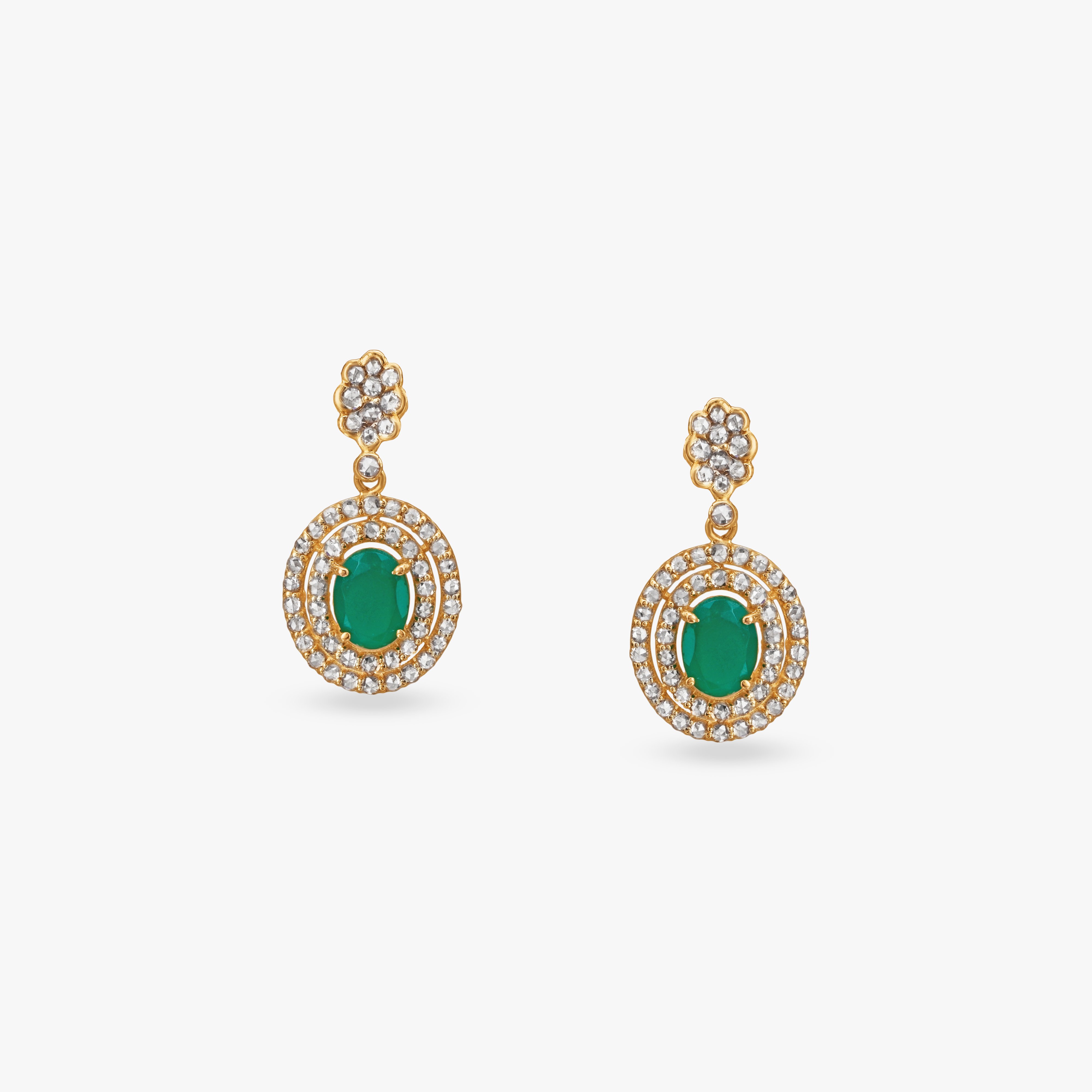 

Verdant Glow Gold Drop Earrings