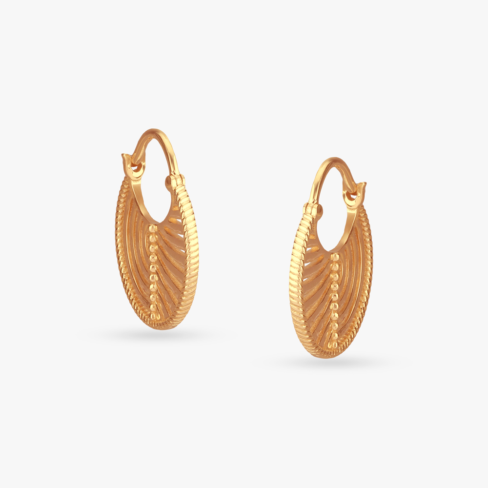 

Radiant Spiral Gold Hoop Earrings