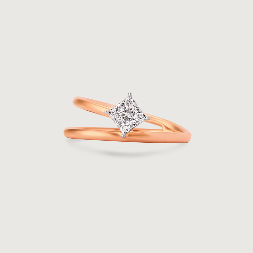 Sleek Chic Gold & Diamond Ring,,hi-res image number null