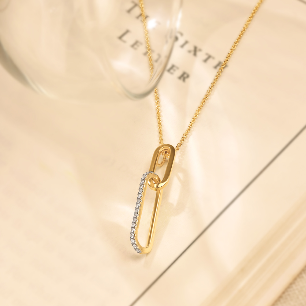 Shooting star Diamond Pendant with Chain,,hi-res image number null