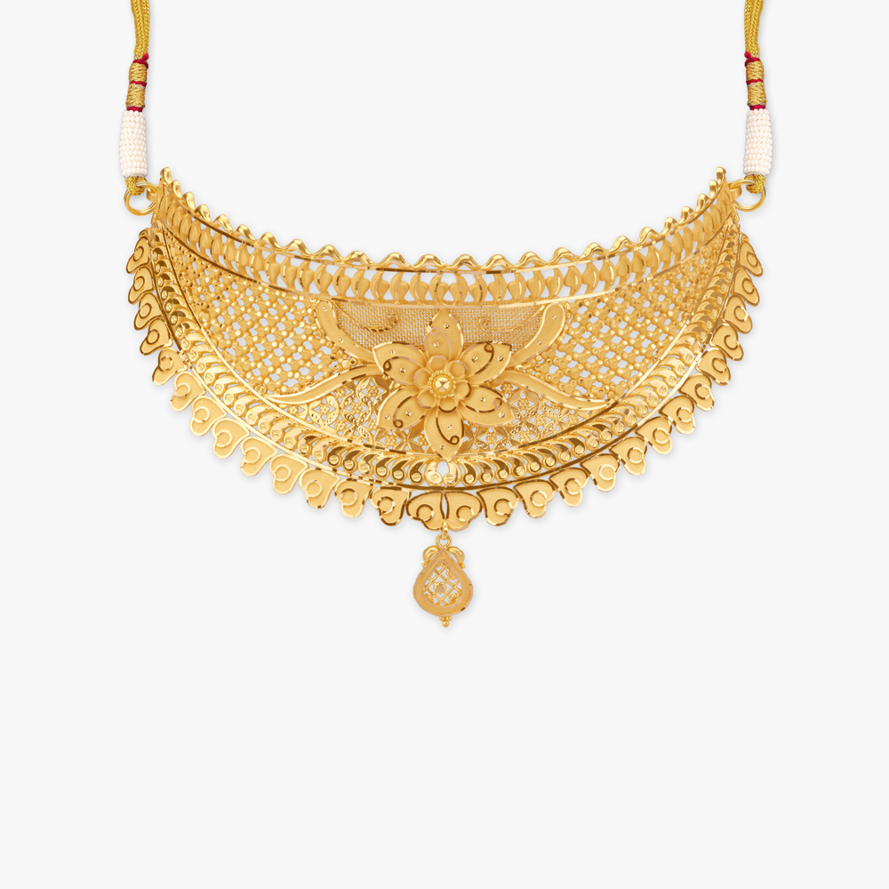 Regal Curve Gold Necklace Set,,hi-res image number null