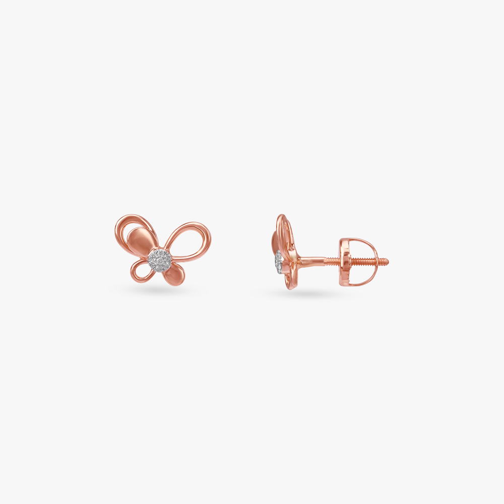 Twilight Wings Diamond Stud Earrings,,hi-res image number null