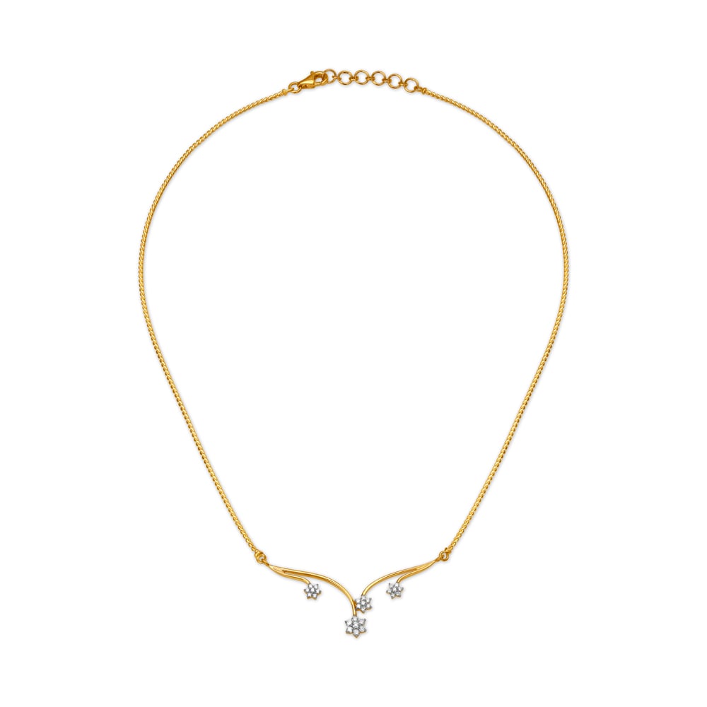 Brilliant Floral Gold and Diamond Necklace,,hi-res image number null