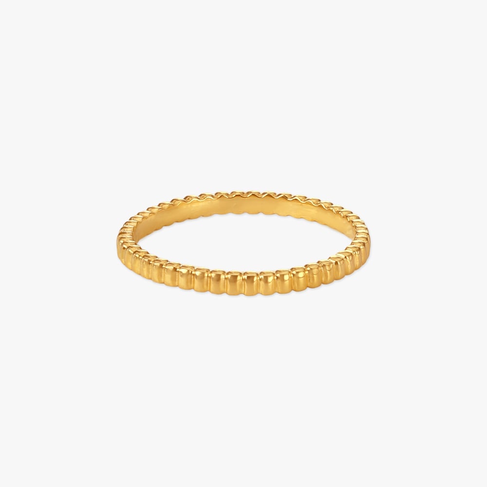 Ribbed Rhythm Gold Ring,,hi-res image number null