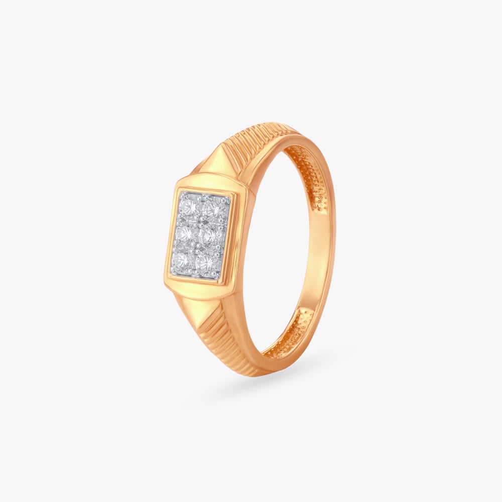 Striking Axis Diamond Finger Ring for Men,,hi-res image number null