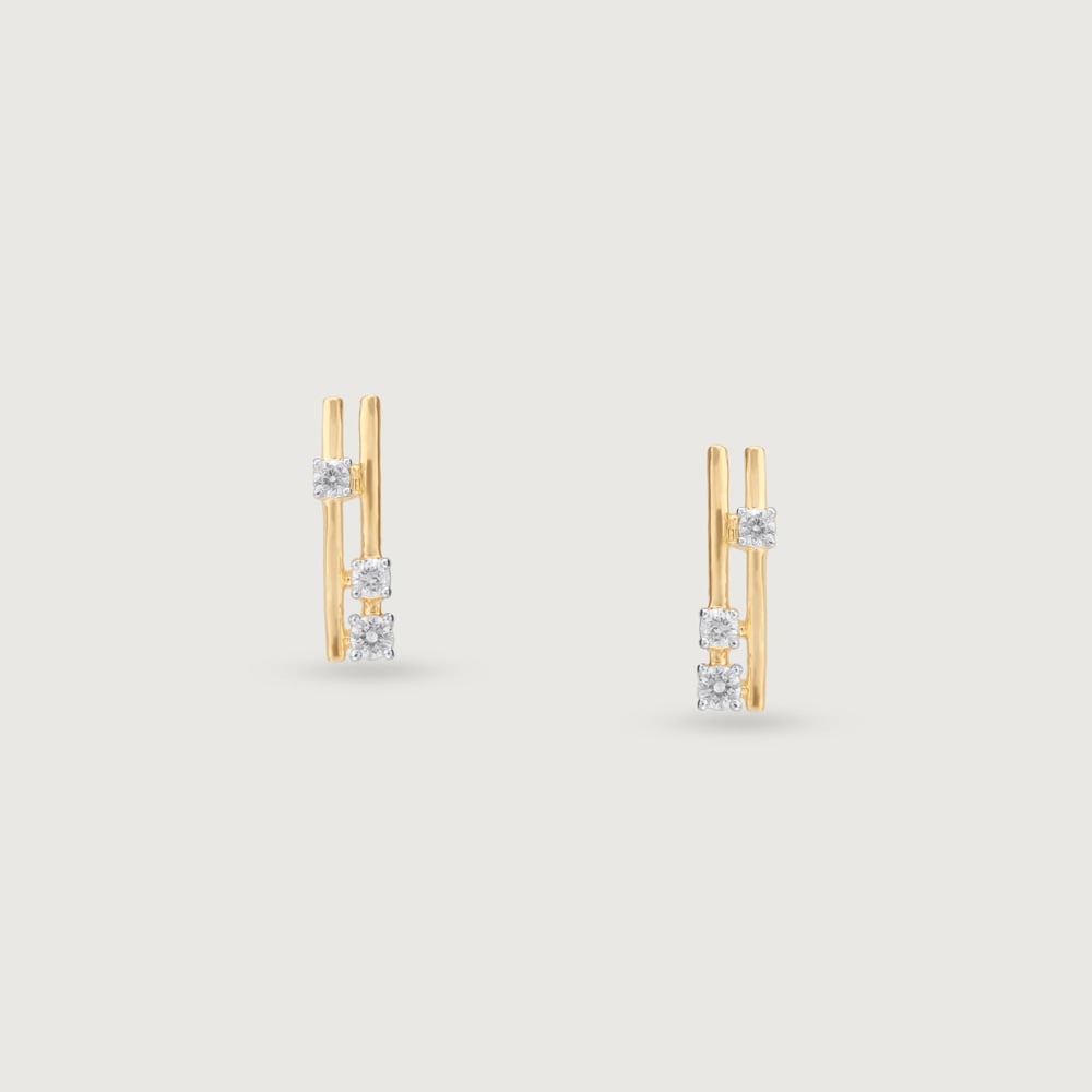 Chic Ladder Diamond Earrings,,hi-res image number null