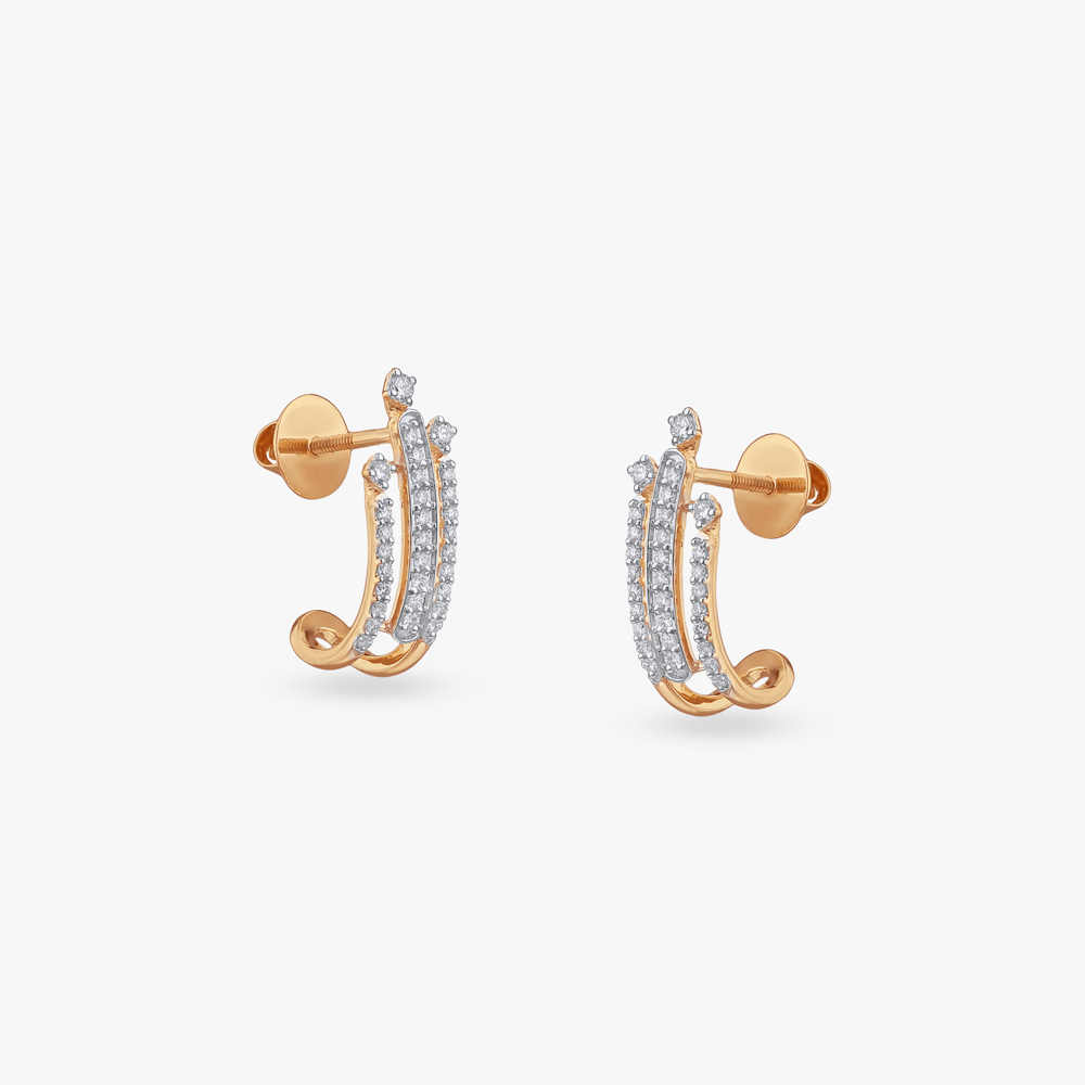

Stellar Cascade Diamond Hoop Earrings