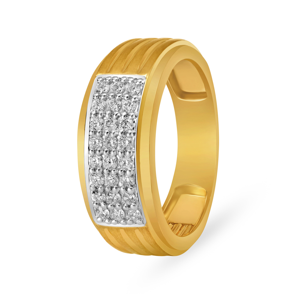 PC Jeweller 18k (750) Yellow Gold and Diamond Ring for Men : Amazon.in:  Fashion