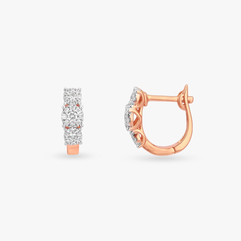Starlit Trio Diamond Hoop Earrings,,hi-res image number null
