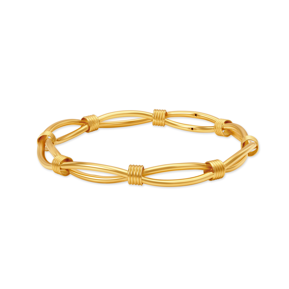 Twisted Brilliance Gold Bangle,,hi-res image number null