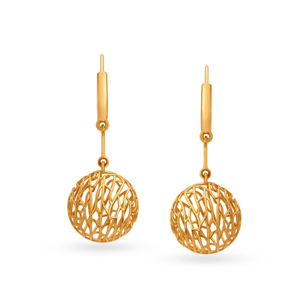 Ethereal Gold Hoop Bali Earrings,,hi-res image number null