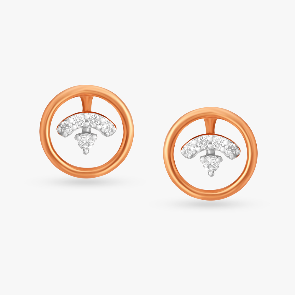 Radiant Geometric Diamond Stud Earrings,,hi-res image number null