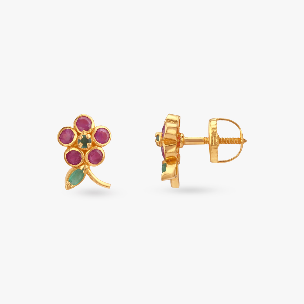 Floral Touch Stud Earrings,,hi-res image number null