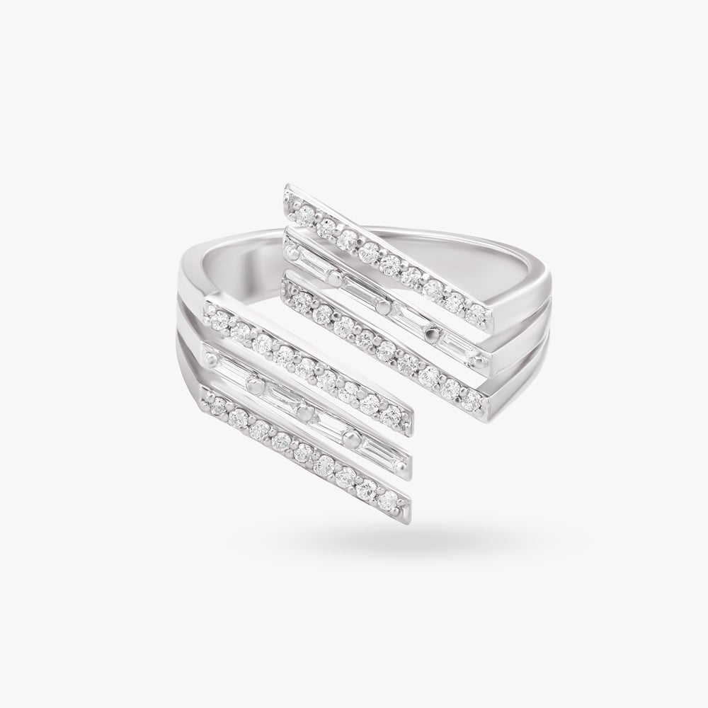 Infinity Sparkle Diamond Open Finger Ring for Men,,hi-res image number null