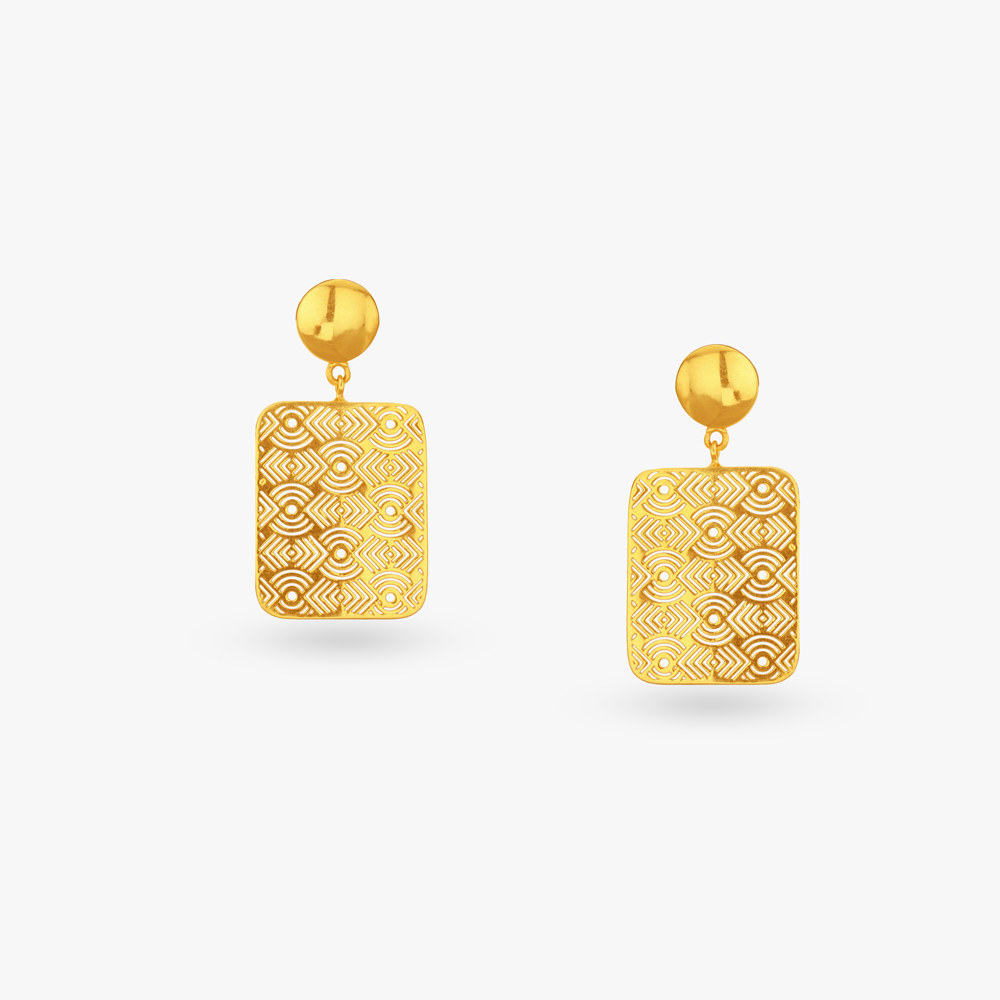 Timeless Tapestry Gold Drop Earrings,,hi-res image number null