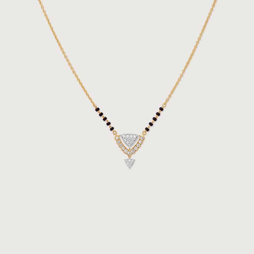 Graceful Geometric Diamond Mangalsutra,,hi-res image number null