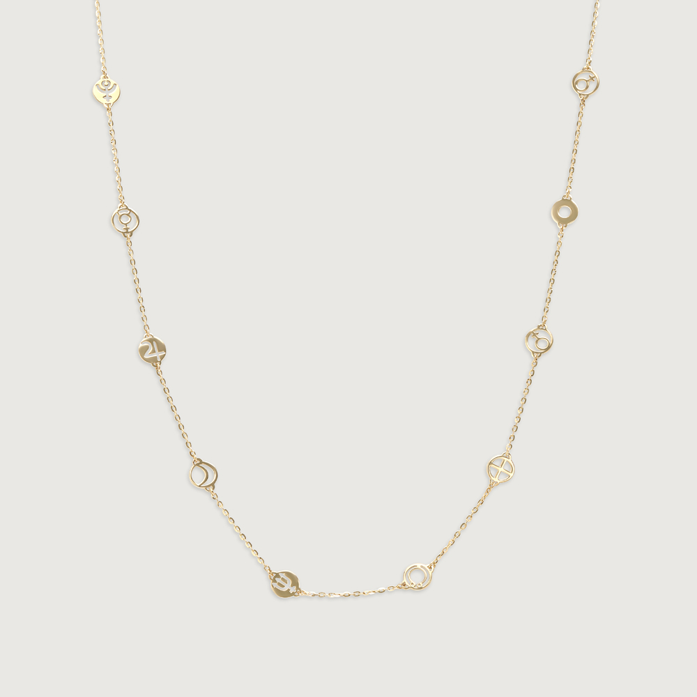 Harmonious Balance 14KT Navagraha Haram Necklace,,hi-res image number null