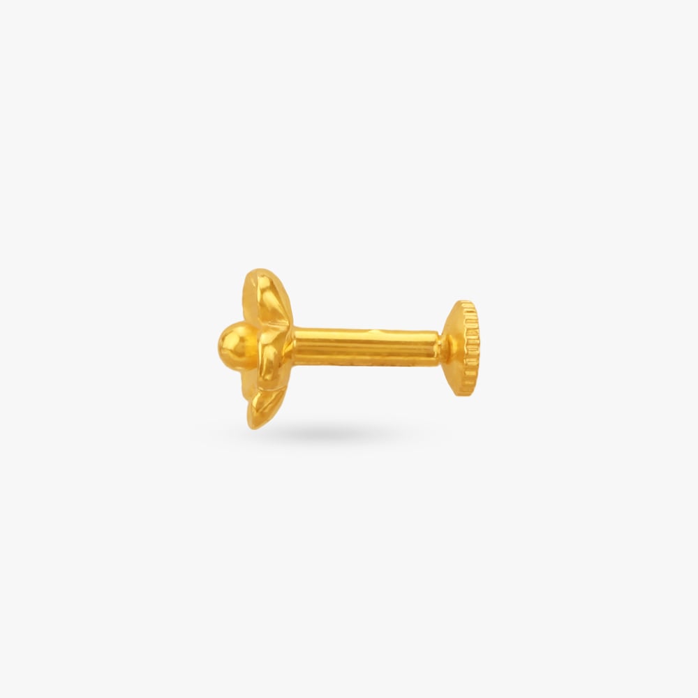 Dainty Daisy Gold Nose Pin,,hi-res image number null