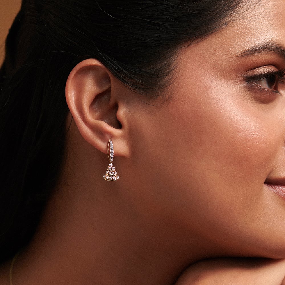 Radiant Layered Diamond Jhumka,,hi-res image number null