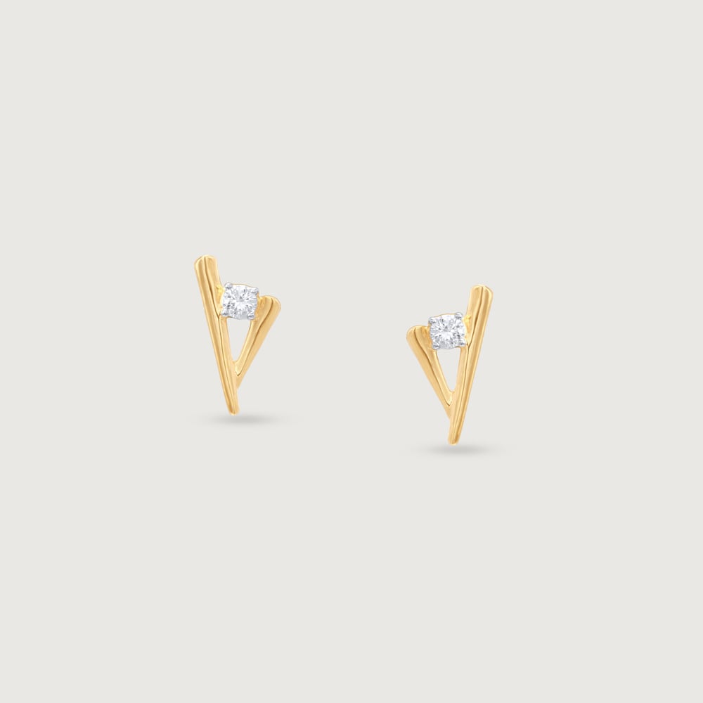 Cheeky Sleek Gold Earrings,,hi-res image number null