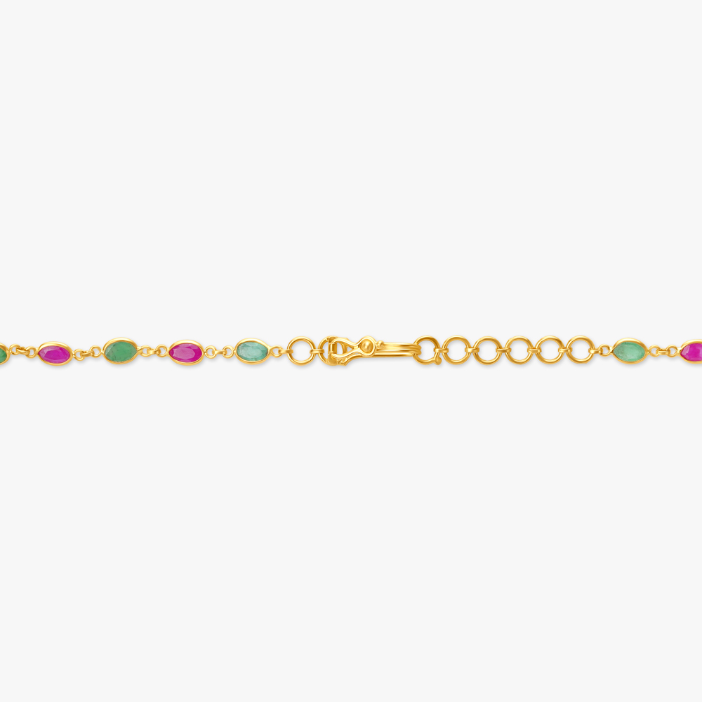 Dazzling Ruby and Emerald Link Chain,,hi-res image number null
