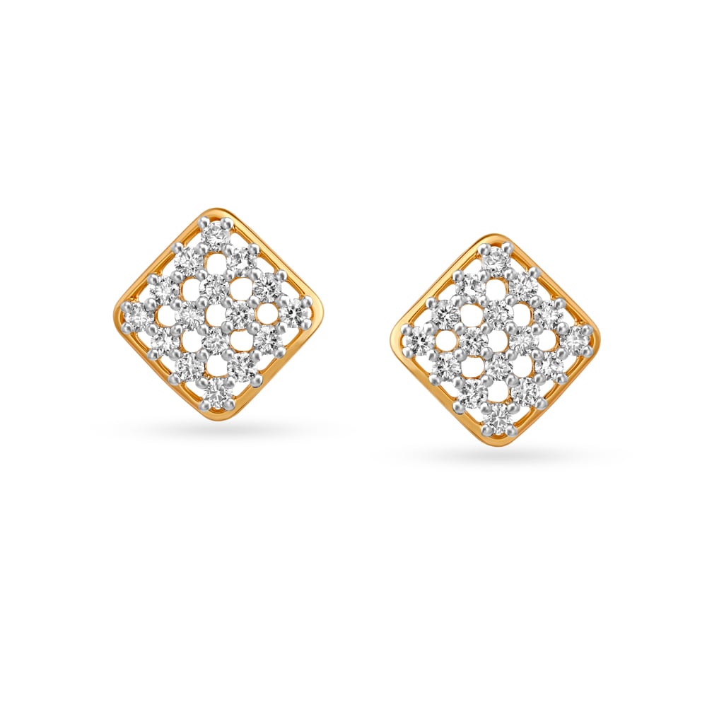 Enigmatic Diamond Stud Earrings,,hi-res image number null