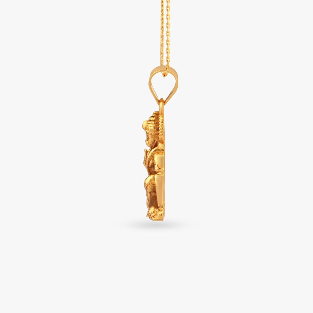 Veer Hanuman Gold Pendant for Men,,hi-res image number null