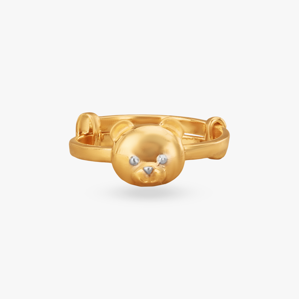Teddy Charm Gold Ring for Kids,,hi-res image number null
