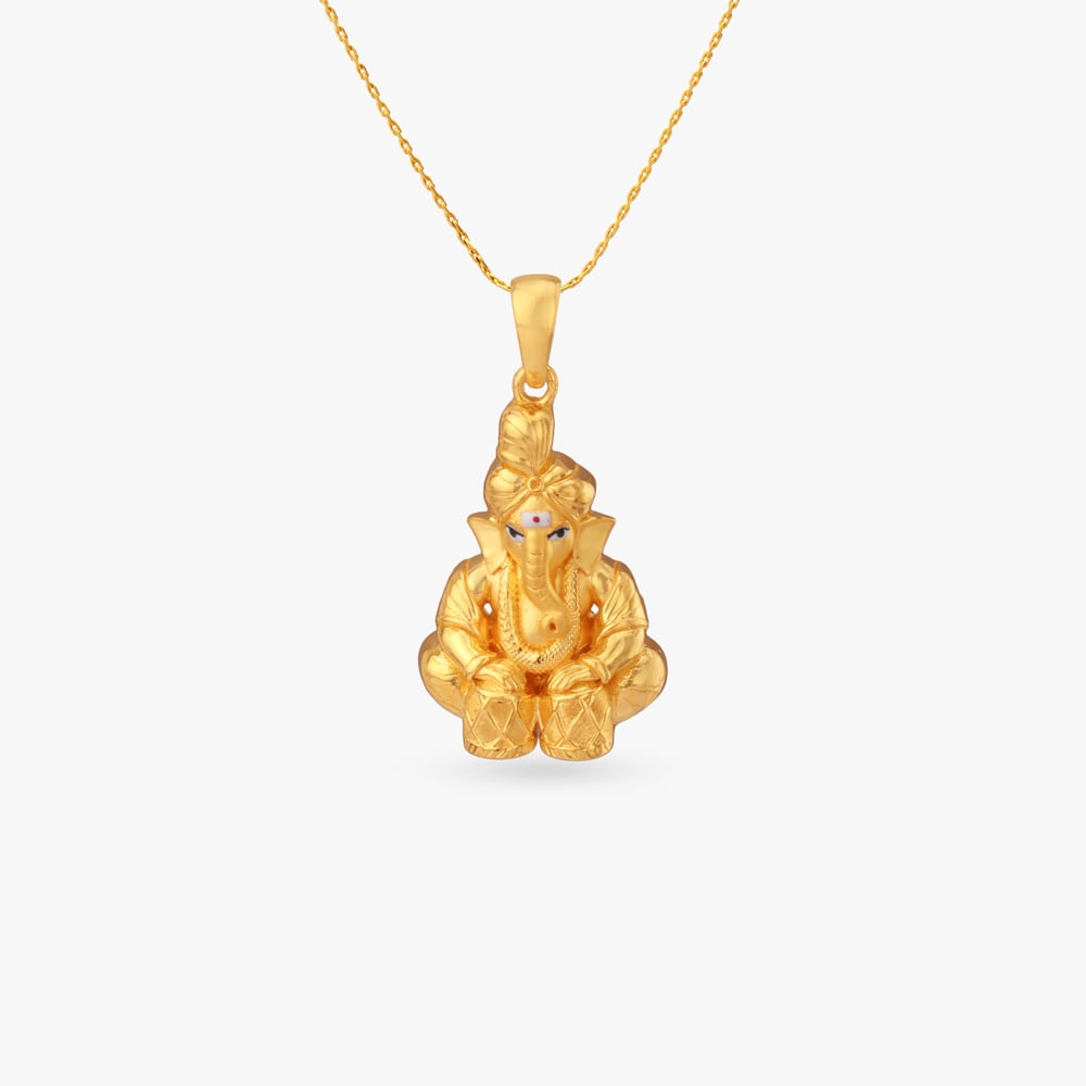 Utsav Ganesha Gold Pendant,,hi-res image number null