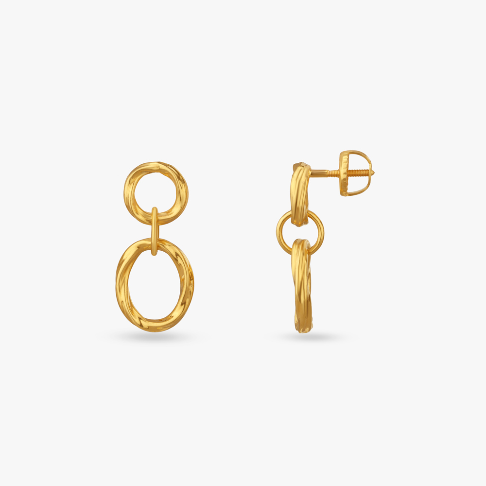 Infinity Link Gold Drop Earrings,,hi-res image number null
