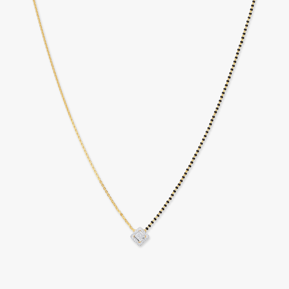 Square Radiance Diamond Mangalsutra,,hi-res image number null