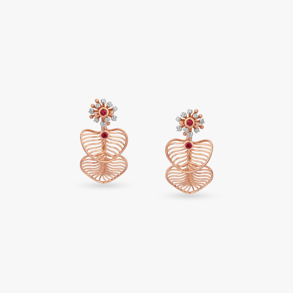 

Blush Aura Diamond Drop Earrings