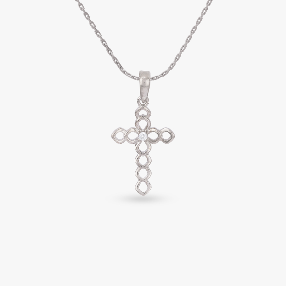 Celestial Cross Silver Pendant,,hi-res image number null