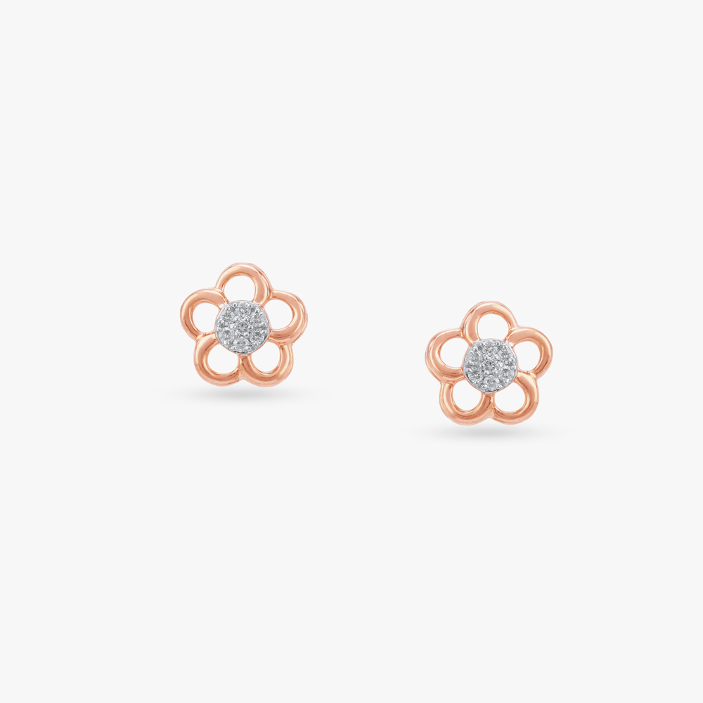 Daisy Dew Diamond Stud Earrings,,hi-res image number null