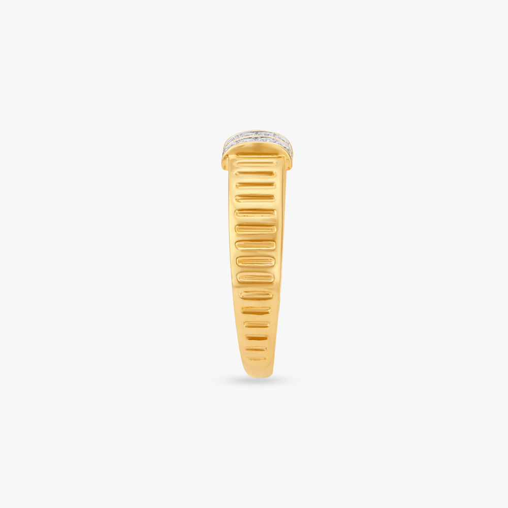 Vertical Groove Diamond Ring For Men,,hi-res image number null