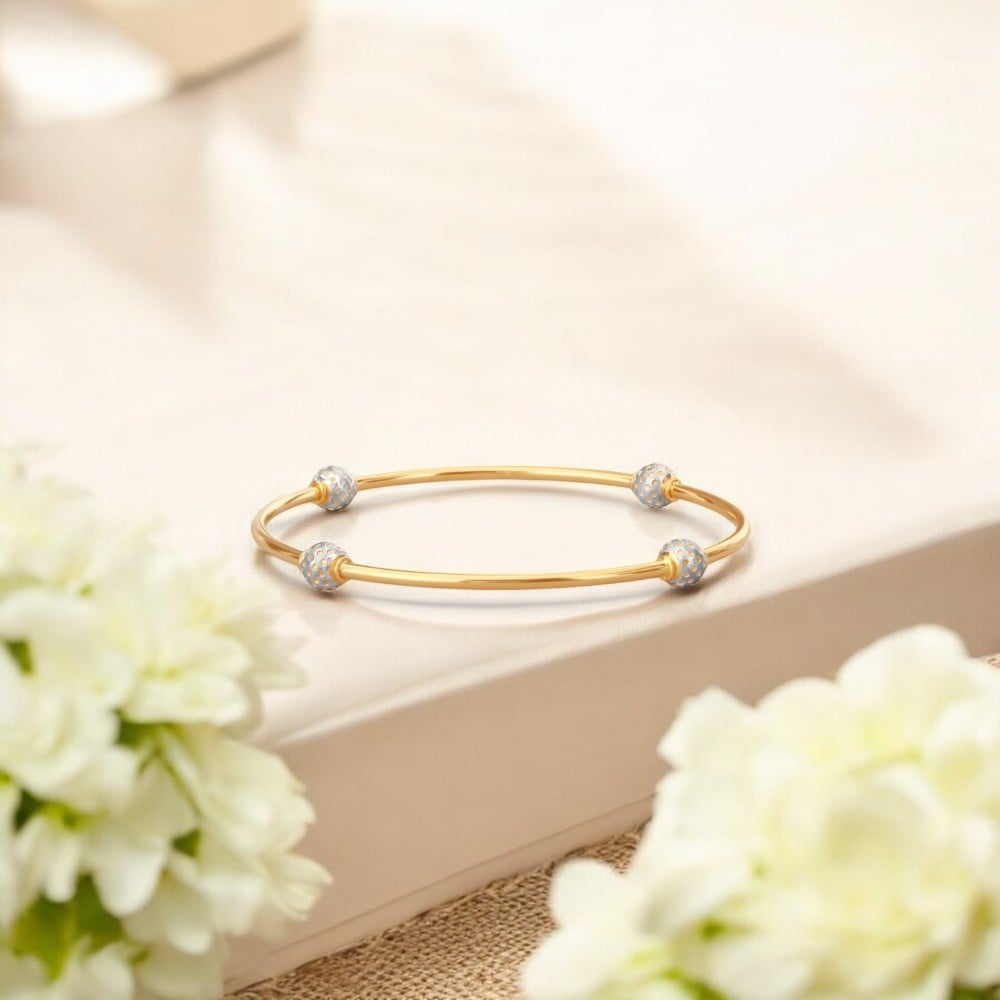 Orbit Knurled Gold Bangle,,hi-res image number null