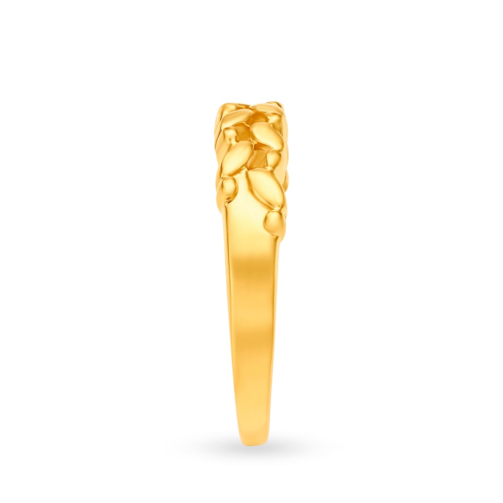 Beautiful 22 Karat Yellow Gold Braided Finger Ring,,hi-res image number null