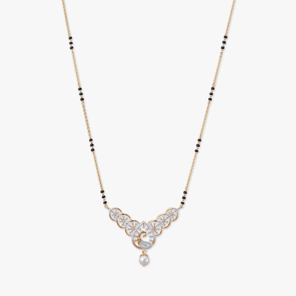 Spiral Serenade Diamond Mangalsutra,,hi-res image number null