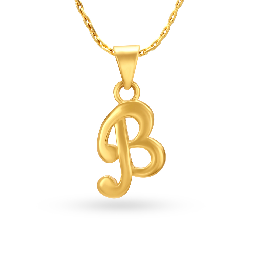 Diamond Letter B Pendant Necklace in 14k Yellow Gold | Kendra Scott