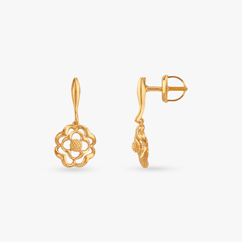 

Petal Swing Gold Drop Earrings
