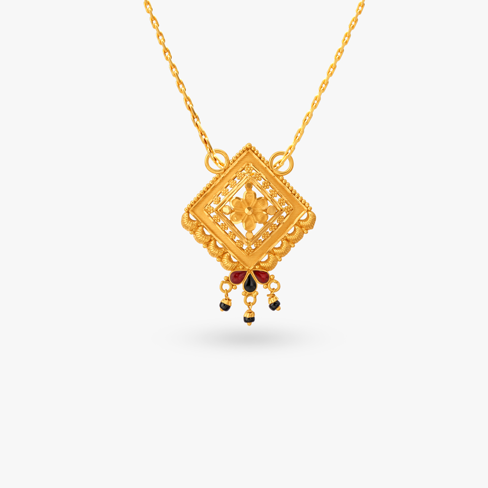 Geometric Gold Pendant,,hi-res image number null