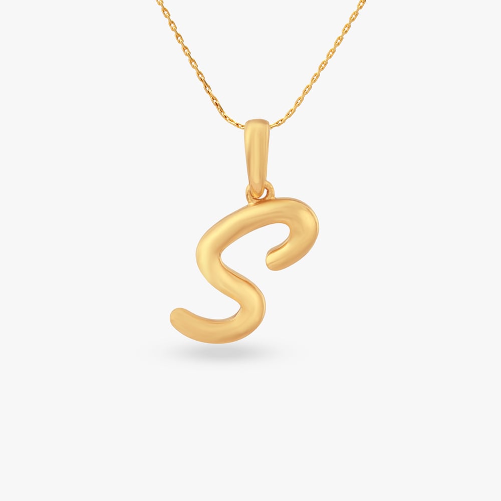 

Signature S Gold Pendant