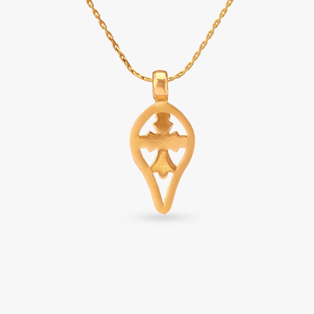 

Contour Cross Gold Pendant