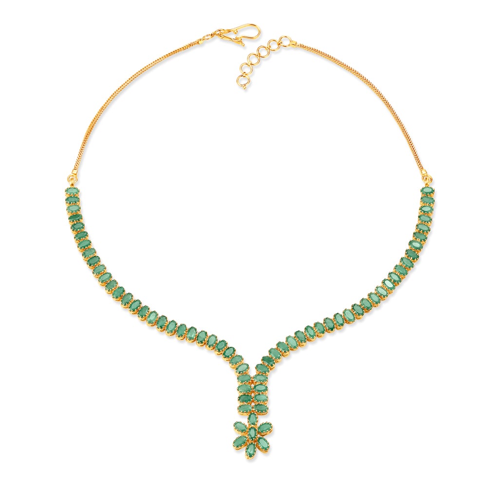 Emerald discount pendant tanishq