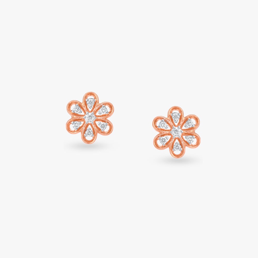 Flowerettes Diamond Stud Earrings,,hi-res image number null