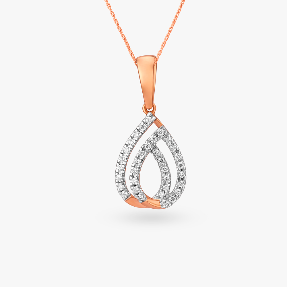 Shining Teardrop Diamond Pendant