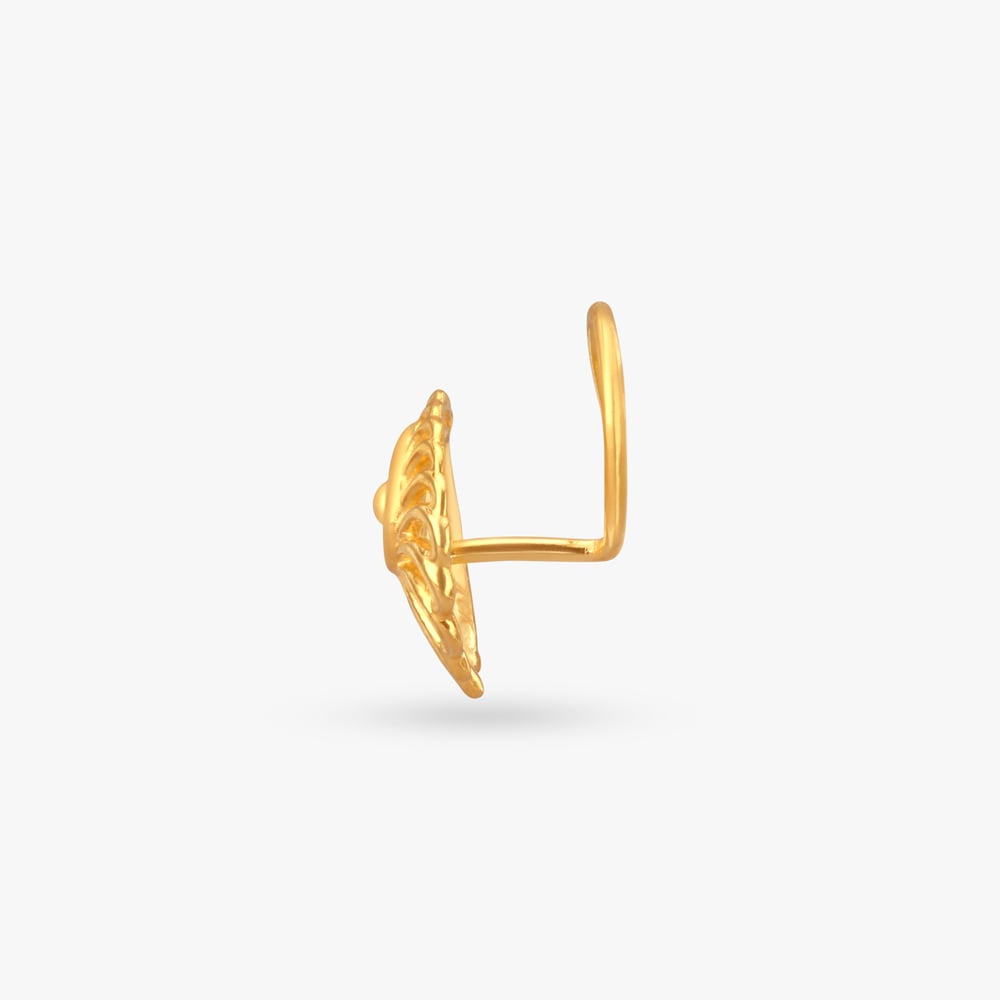 Elegant Spiral Gold Nose Pin,,hi-res image number null