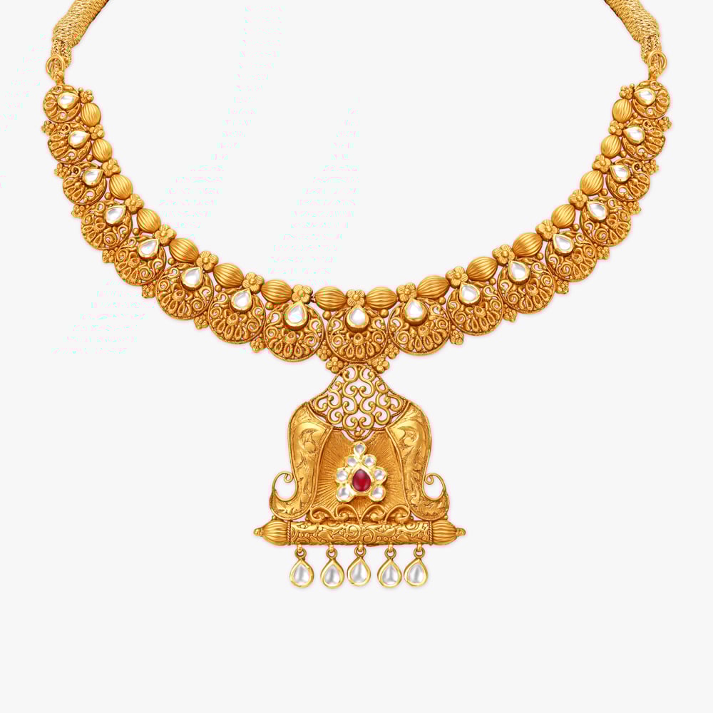 Spellbinding Floral Jaisalmeri Necklace,,hi-res image number null