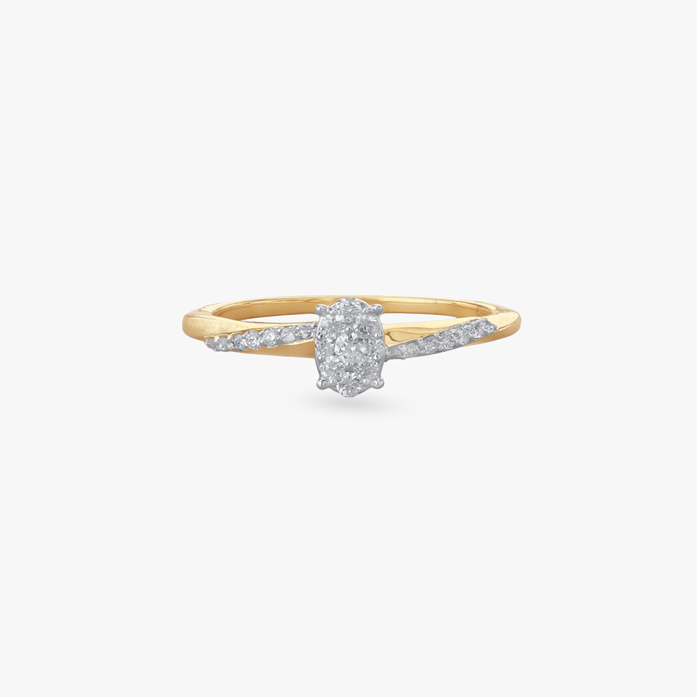 Oval Cluster Diamond Ring,,hi-res image number null